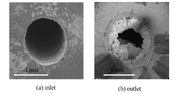 微通道管路进出口的SEM图