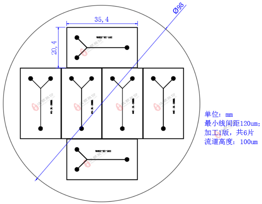 PDMS、纯硅芯片图纸设计