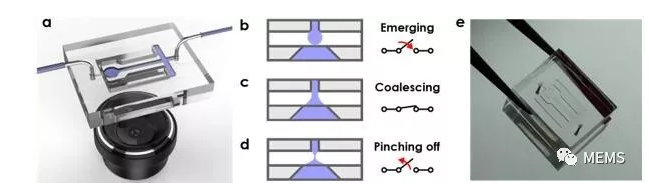 图1 DMC微流量测量的概念、原理示意图以及原型
